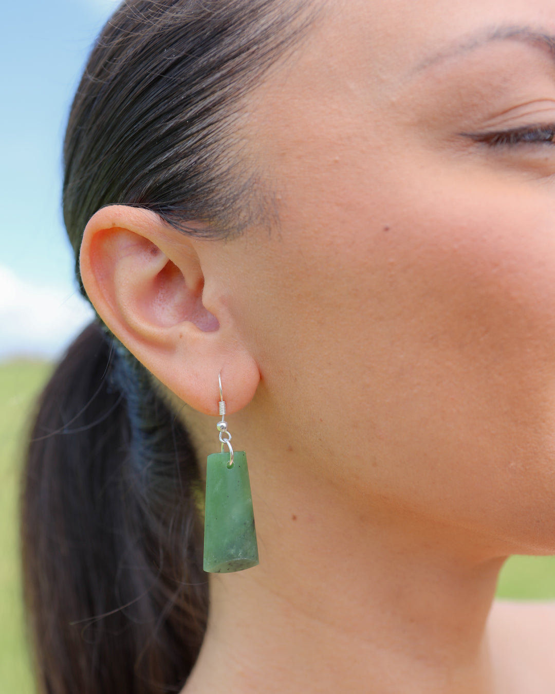 Toki - Pounamu Greenstone Earrings