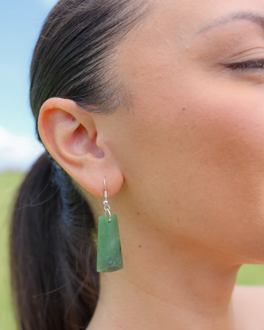 Toki - Pounamu Greenstone Earrings