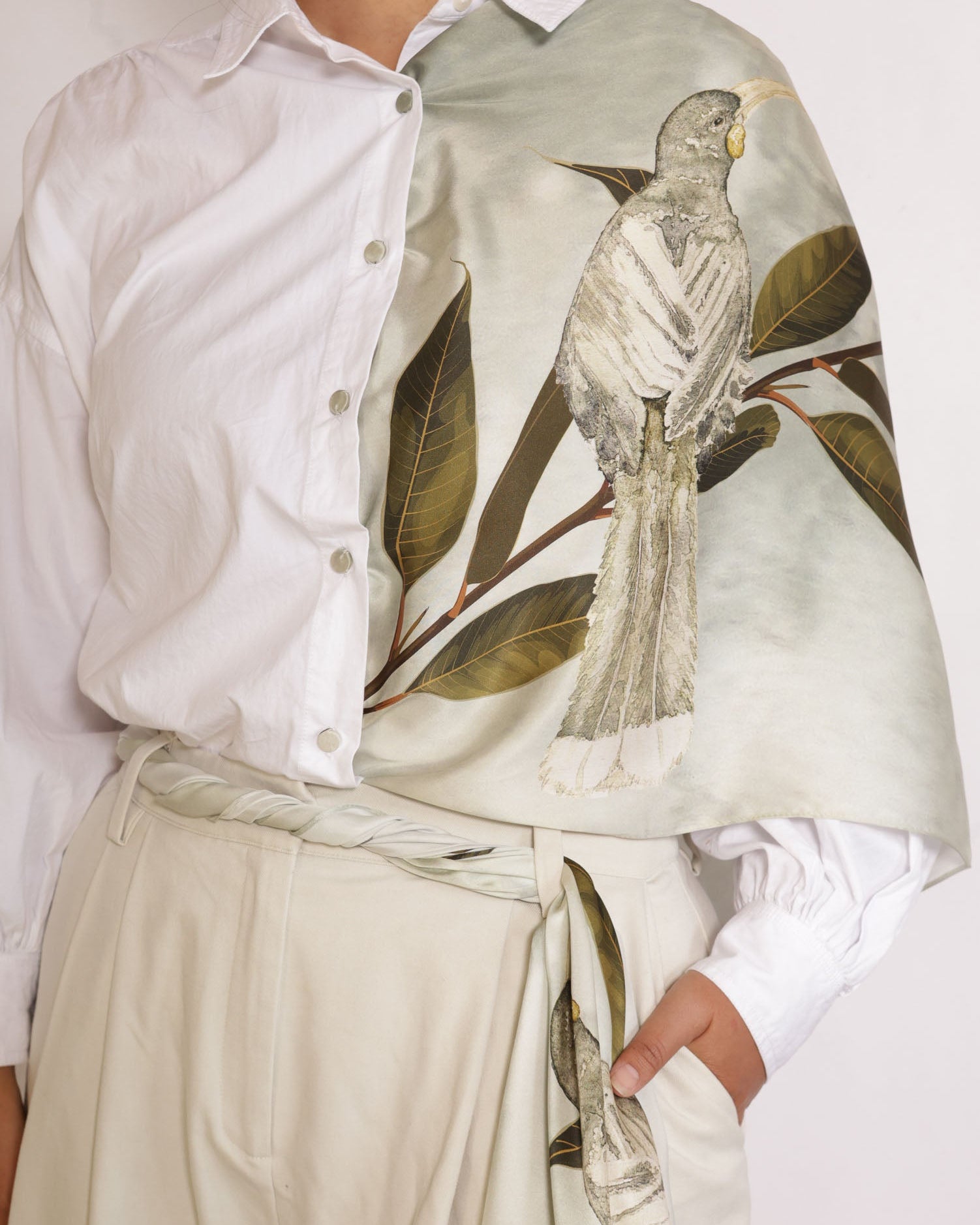 Te Aho Shirt - Mā White