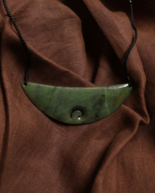 Waka Koru - Pounamu Greenstone Pendant