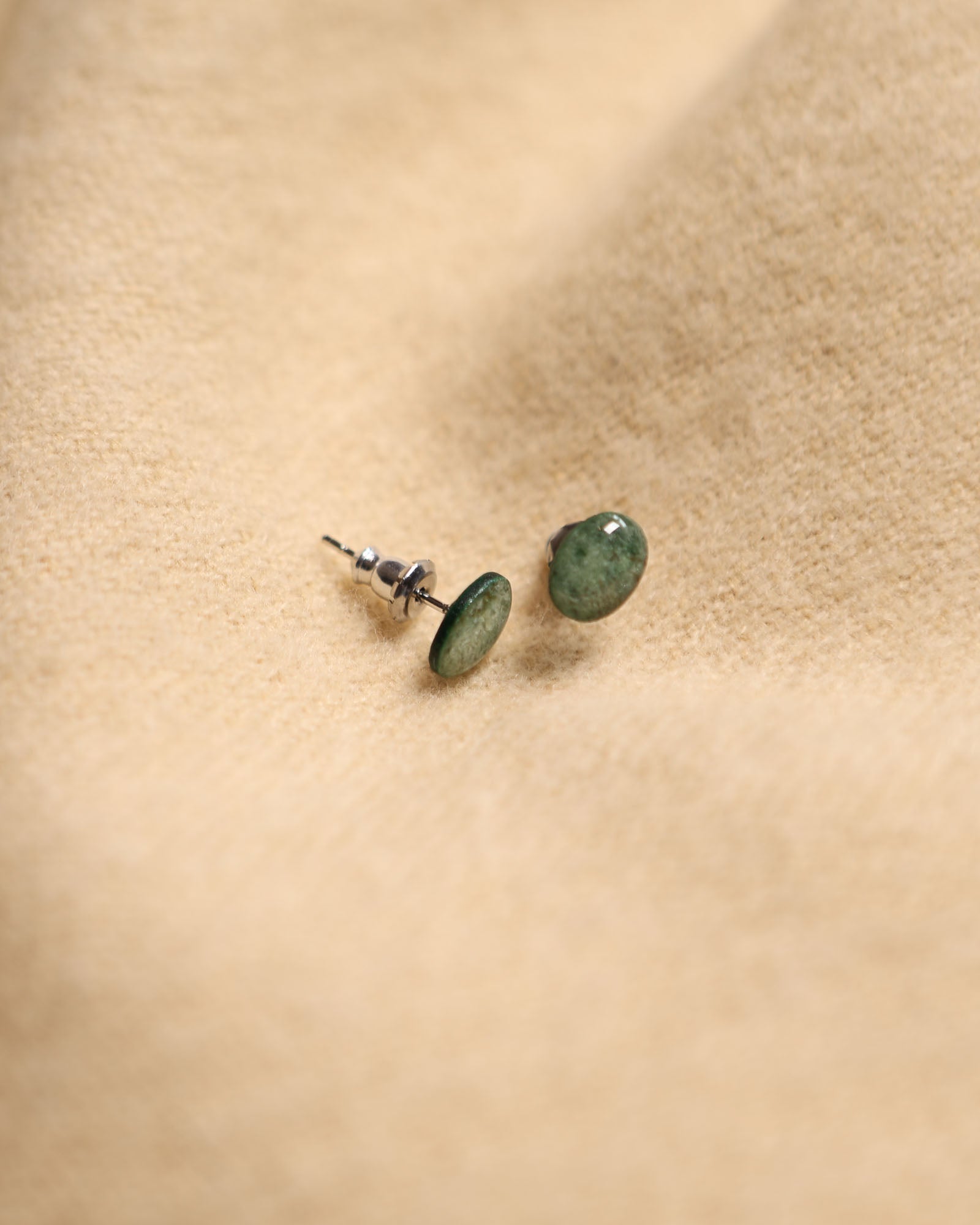 Pīwari - Pounamu Stud Earrings
