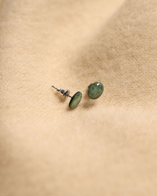 Pīwari - Pounamu Stud Earrings