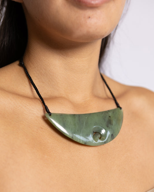 Waka Koru - Pounamu Greenstone Pendant