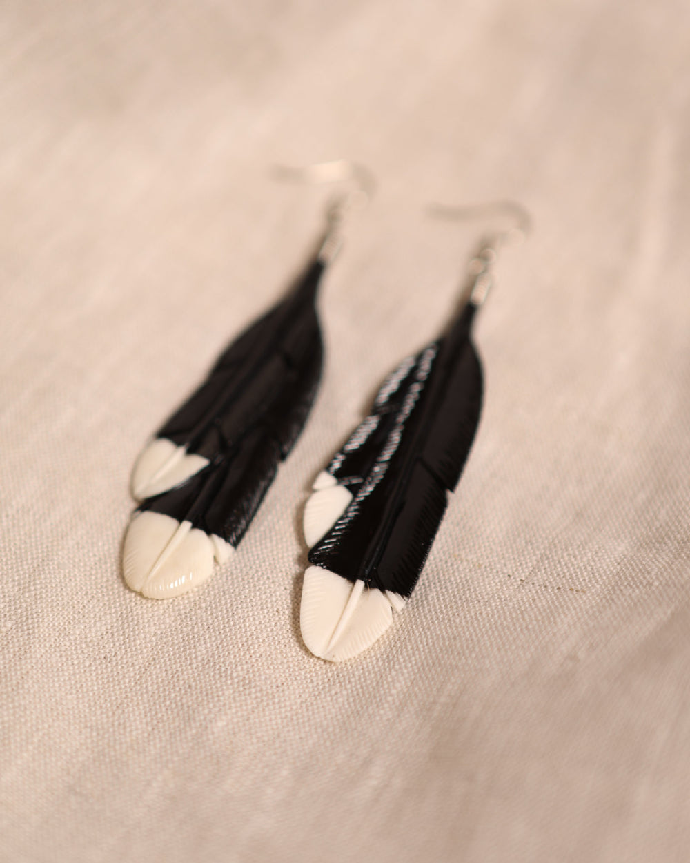 Hinerangi - Bone Earrings (80mm)