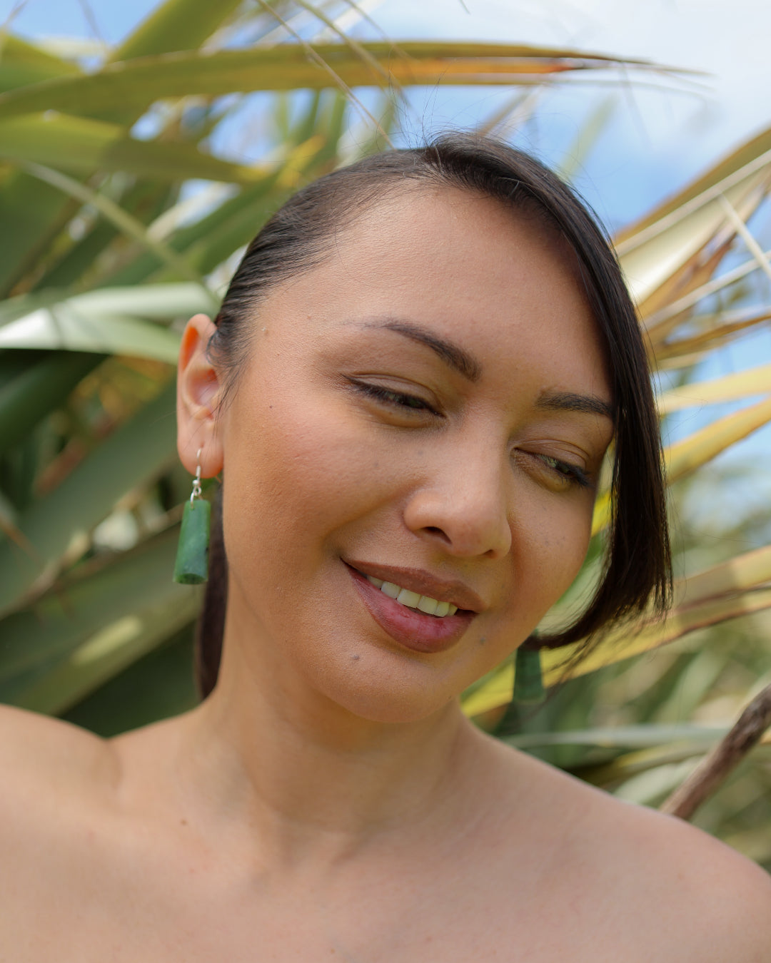 Toki - Pounamu Greenstone Earrings